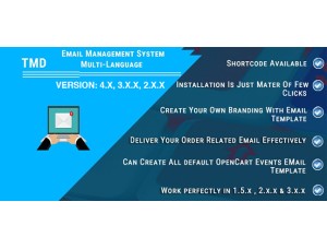 OpenCart Email Template Management System multi-language  (2.x & 3.x, 4.x)